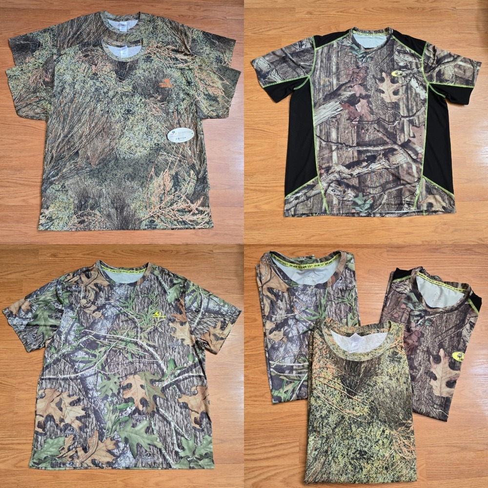 Lot Of 4 Mossy Oak Obsesssion Break Up Infinity Camo Top T Shirt Men Sz 2XL NWT